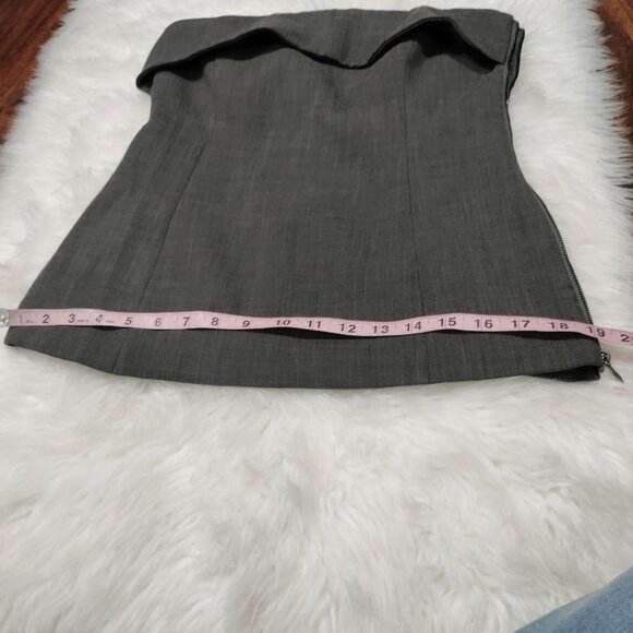 Meshki Charcoal Natalie Side Zippered Textured Strapless Top Women's Size Small - Picture 10 of 10